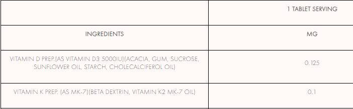 Vitamina D3 și K2 | 5000 UI și 100 mcg 120 comprimate