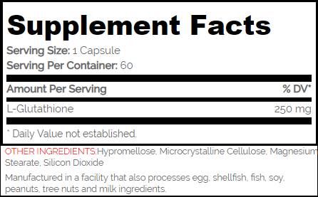 Glutation 250 mg 60 capsule