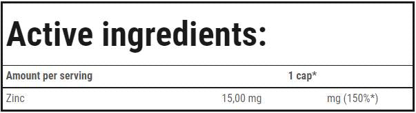 Zinc Gluconate 15 mg - 90 капсули