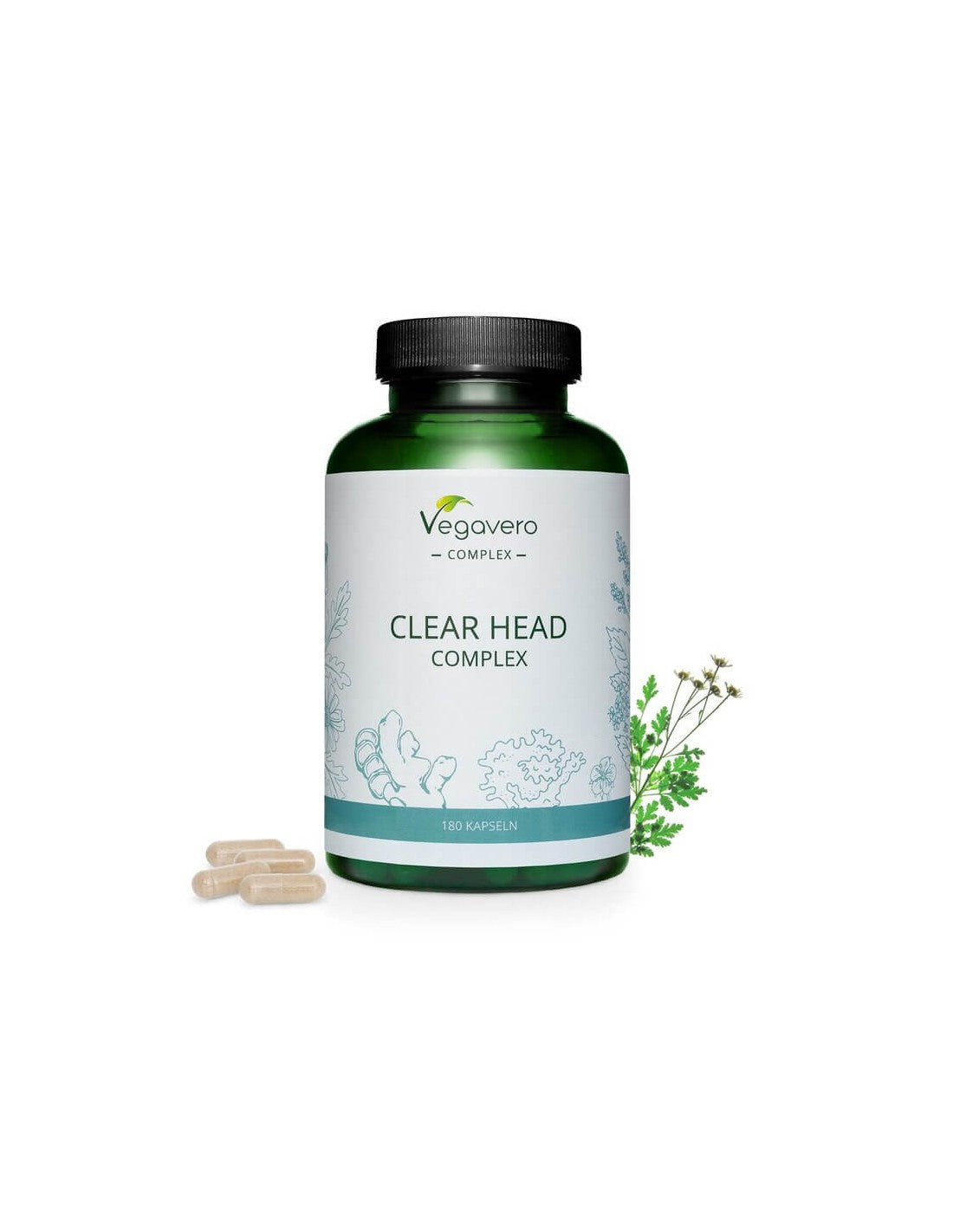 Clear Head Complex, 180 капсули, 100% Vegan Vegavero