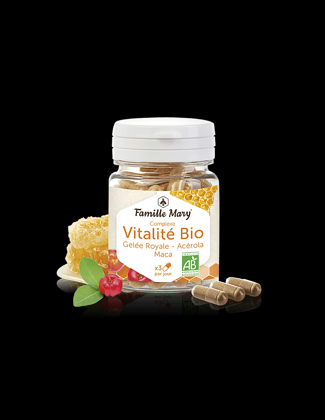 Vitality and Energy - Bio vital σύμπλεγμα με maca, βασιλικό πολτό και acerola - Complexe vitalite Bio, 60 κάψουλες