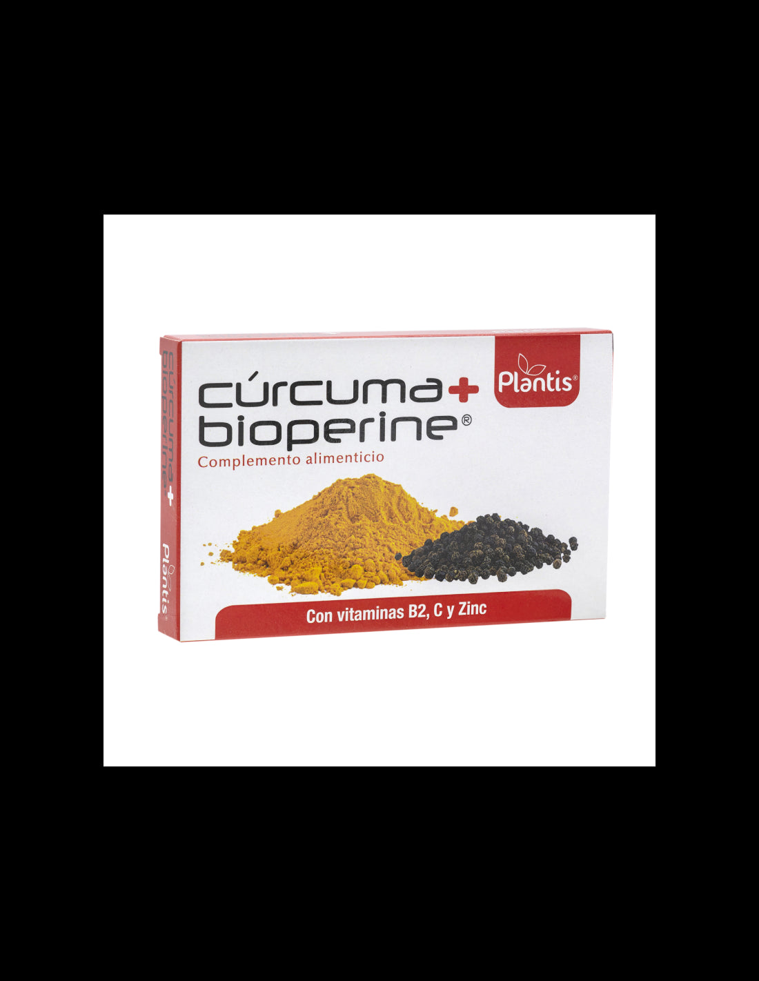 Turmeric + bioperine (με βιταμίνες B2 και C &amp; ψευδάργυρο) - Cúrcuma + bioperine Plantis®, 60 κάψουλες