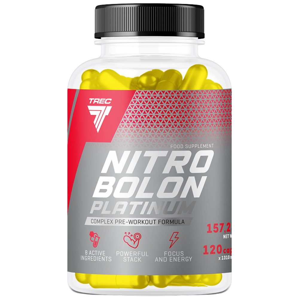 Nitrobolon Platinum Caps | Complete Pre-Workout Formula - 120 κάψουλες