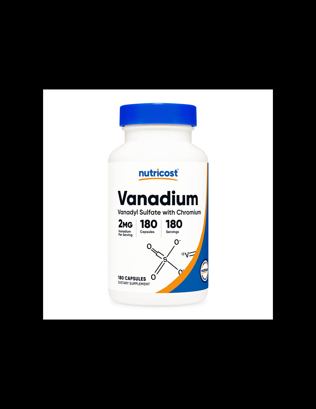 Diabet Cardiovascular - Vanadium Plus Chromium Nutricost 180 Capsule