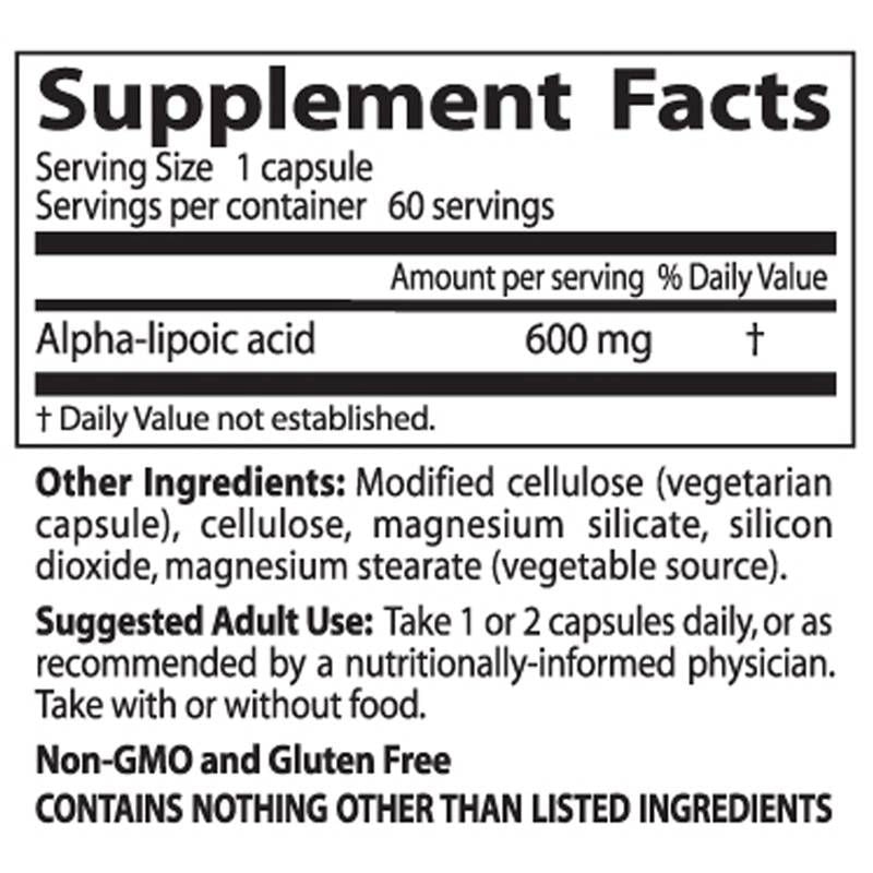 BEST Alpha Lipoic Acid 600 mg - 60 капсули