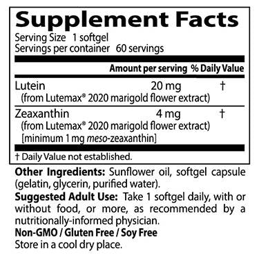 BEST Lutein 20 mg - 60 Гел капсули