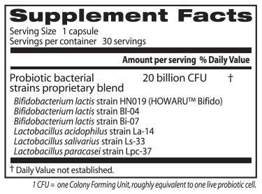 Digestive Probiotic 20 Billion - 30 капсули