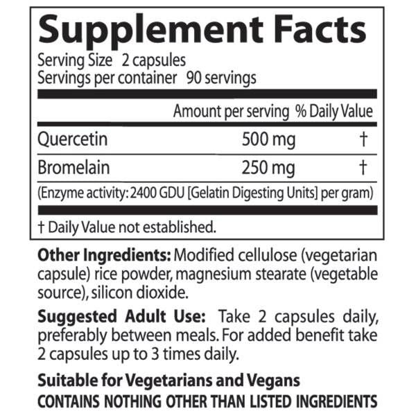 BEST Quercetin Bromelain - 180 капсули