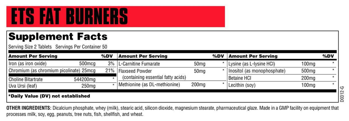 Fat Burners (Easy to swallow) - 100 Таблетки