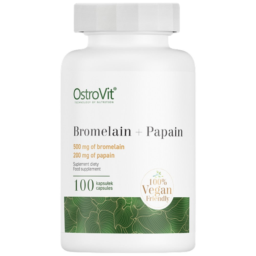 Bromelain + Papain Enzymes - 100 капсули