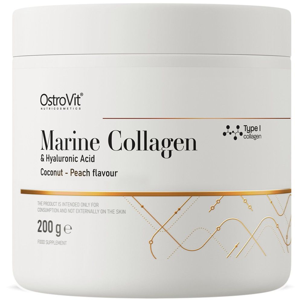 Marine Collagen & Hyaluronic Acid Powder | with Vitamin C - 30 x 5 грама