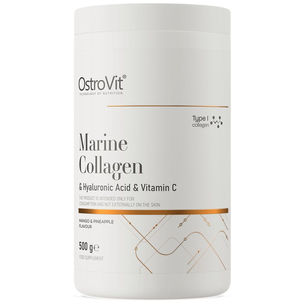 Marine Collagen & Hyaluronic Acid Powder | with Vitamin C - 500 грама