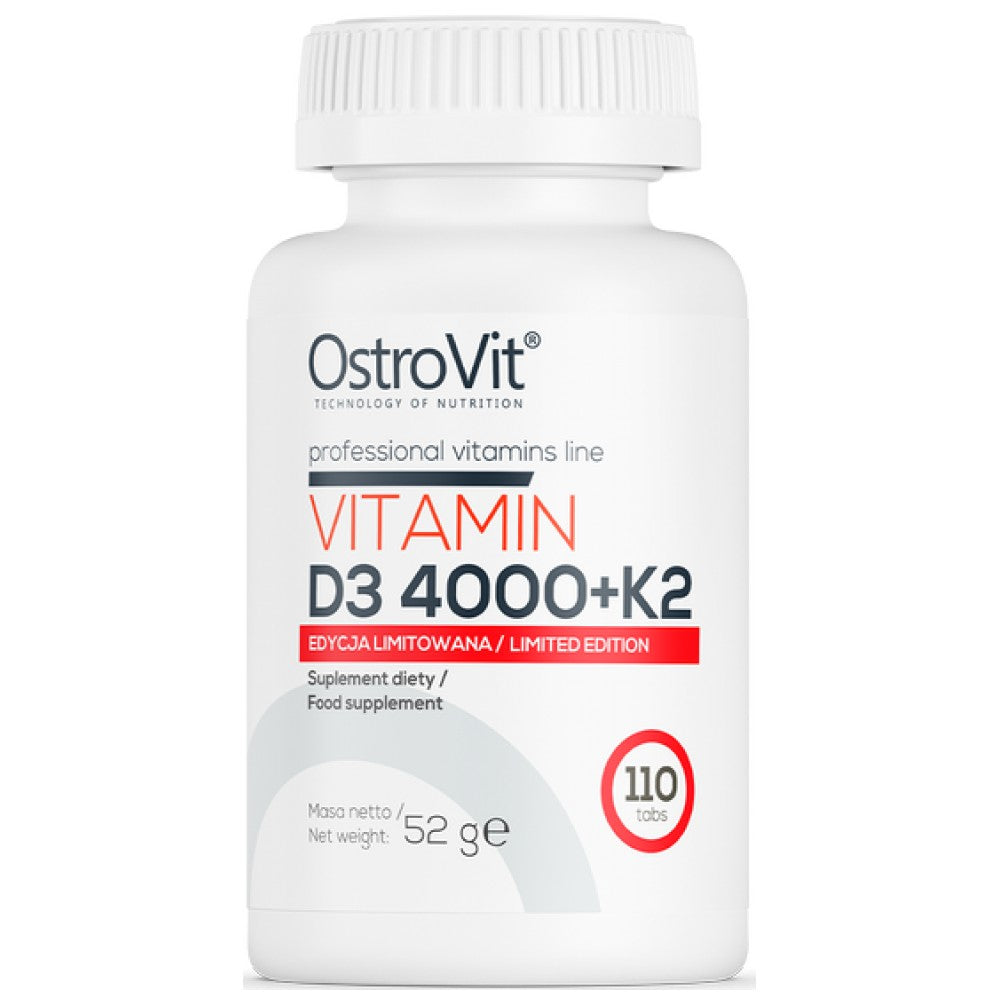 Vitamina D3 4000 + K2 100 mcg / Ediție Limitată 110 Tablete