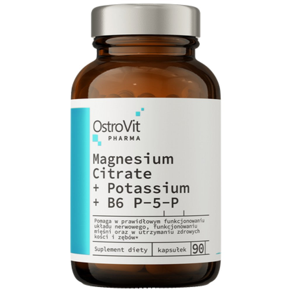 Magnesium Citrate + Potassium + B6 P-5-P - 90 капсули