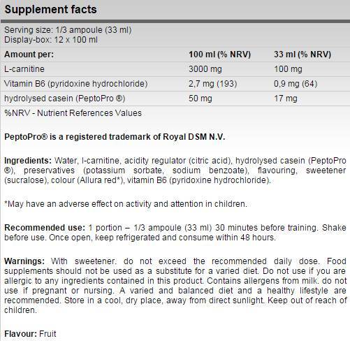 L-Carnitine Shot 3000 - 100 мл