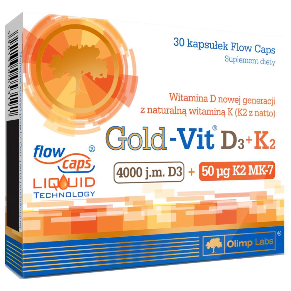 GOLD-Vit D3 + K2 30 капсули