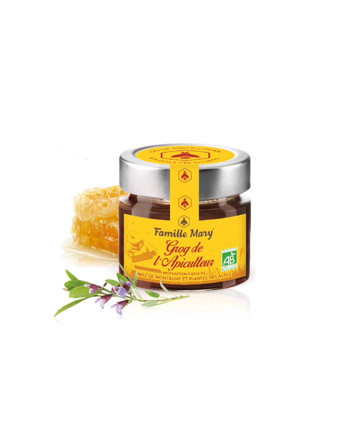 Grog de l'Apiculteur / Grog din miere alpină, propolis și plante alpine, 100 g Famille Mary