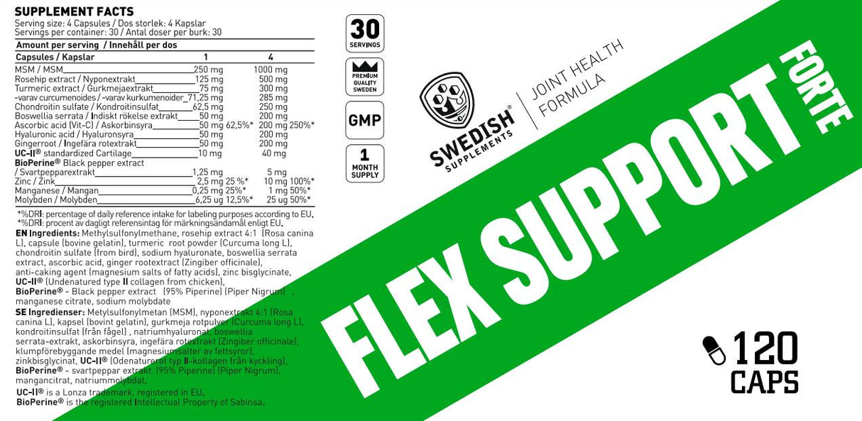 Flex Support Forte | with UC-II® - 120 капсули