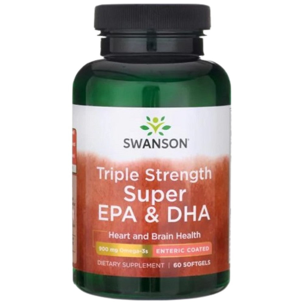 Triple Strength Super EPA &amp; DHA 900 mg 60 Гел капсули