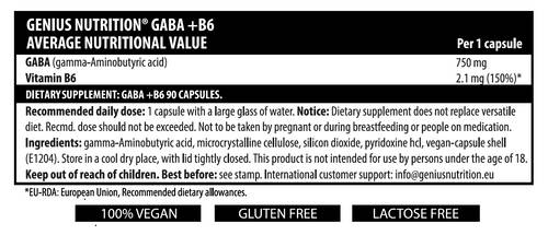 GABA 750 mg + B6 - 90 капсули