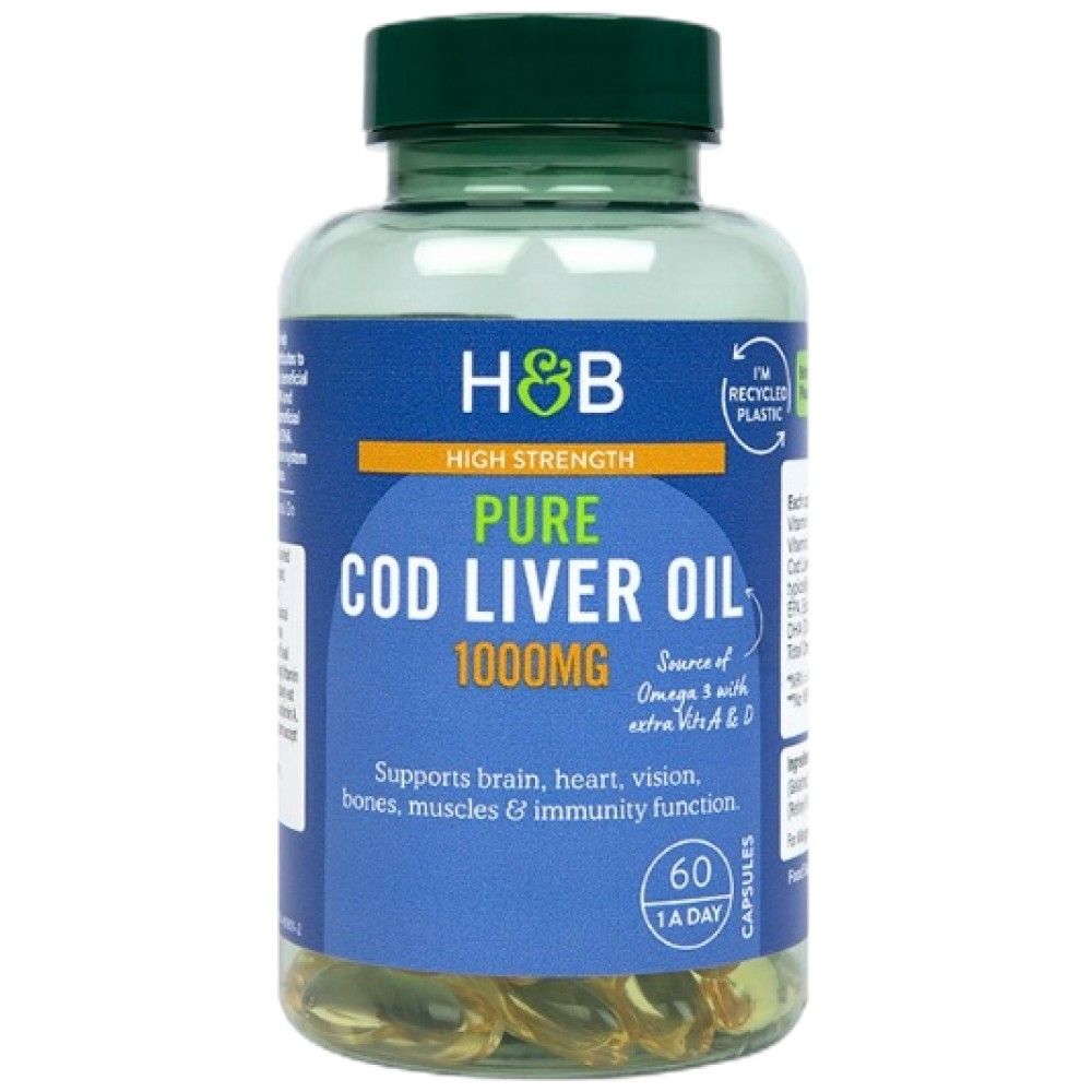 Cod Liver Oil 1000 mg - 60 Гел капсули