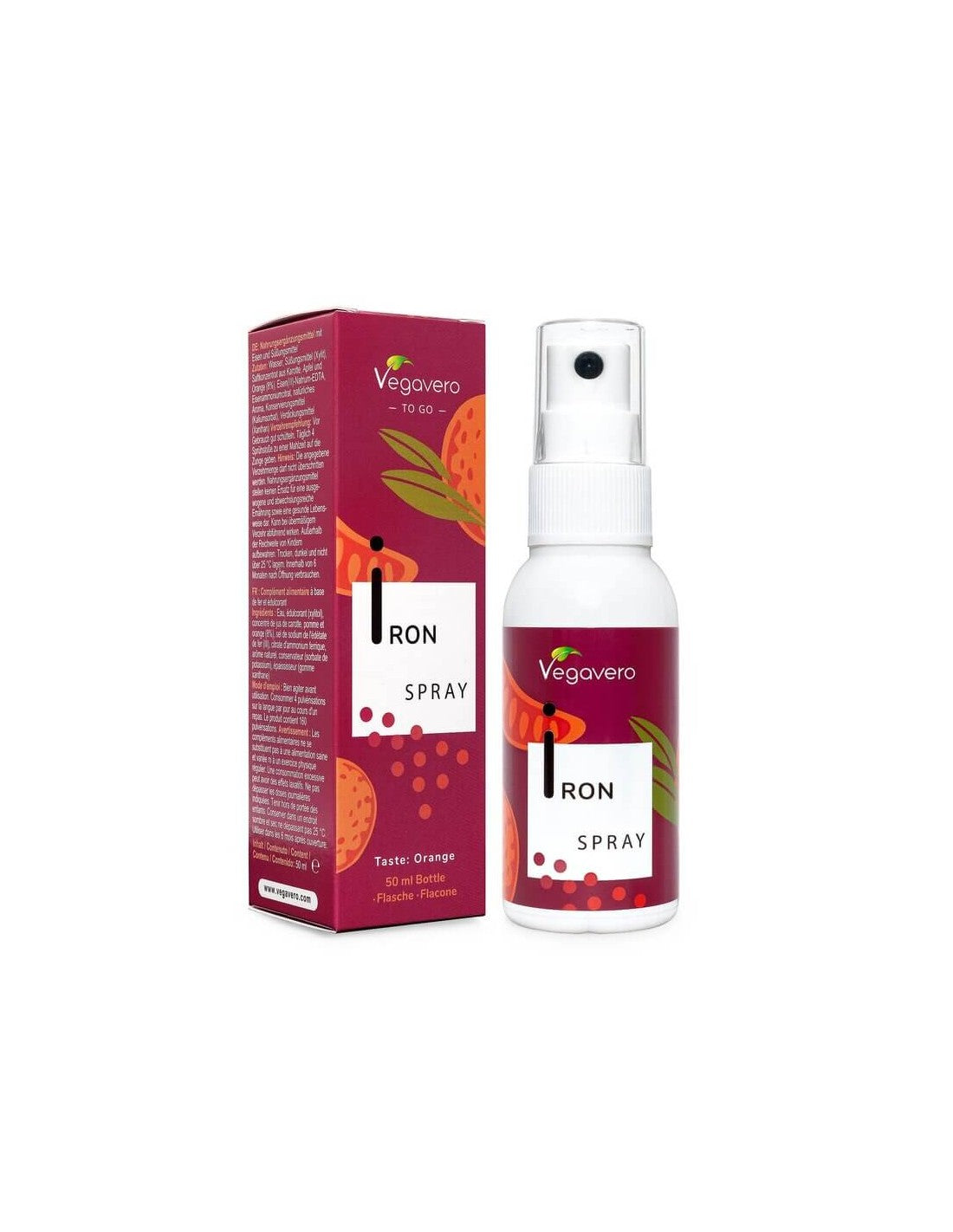 Iron Spray/ Желязо/ Oрален спрей, 50 ml, 100% Vegan Vegavero