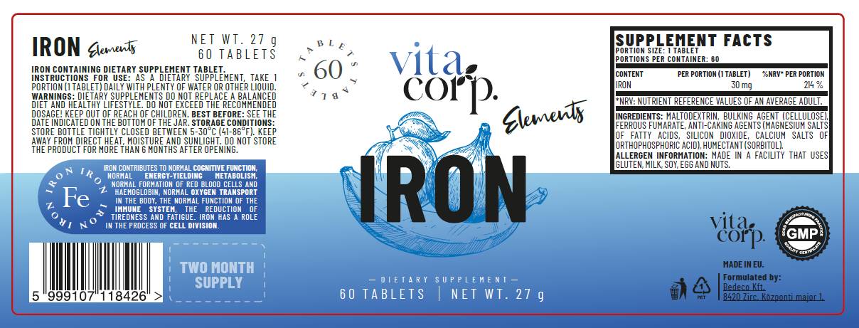 Iron 30 mg - 60 Таблетки