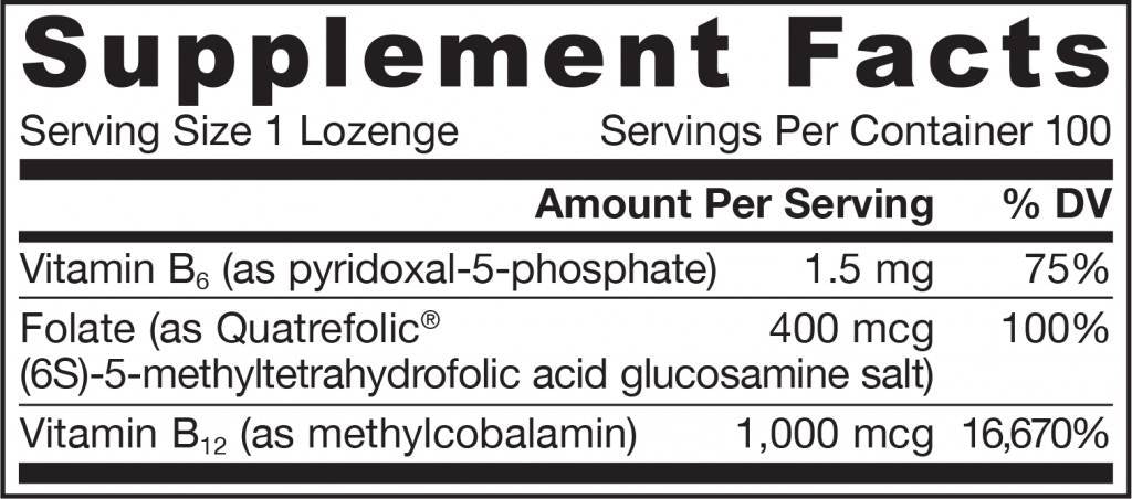 Methyl B-12 1000 mcg & Methyl Folate 400 mcg - 100 Дъвчащи таблетки