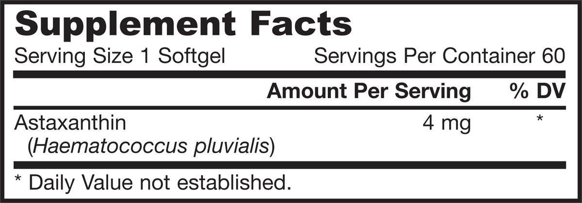 Astaxanthin 4 mg 60 капсули