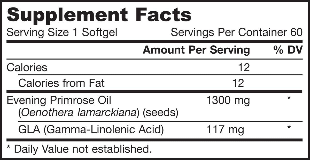 Evening Primrose Oil 1300 - 60 Гел капсули