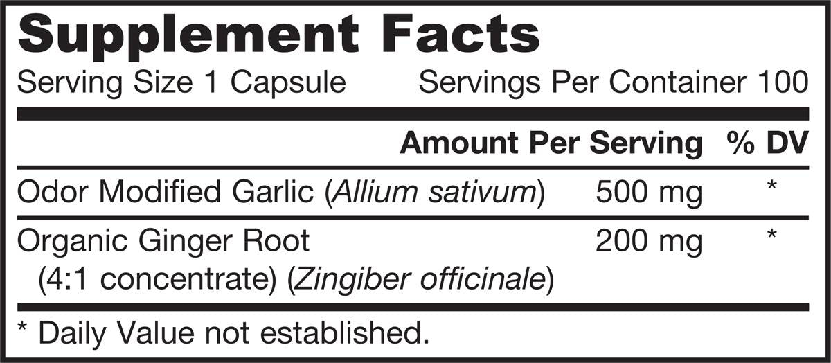 Usturoi și ghimbir 700 mg 100 capsule