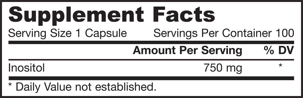 Inositol 750 mg - 100 капсули