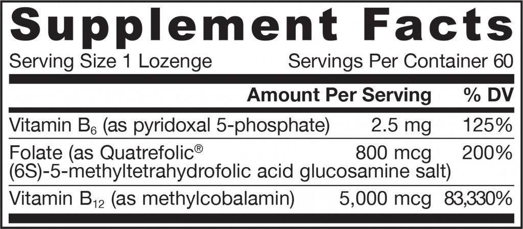 Methyl B-12 5000 mcg & Methyl Folate 800 mcg - 60 Подезични таблетки