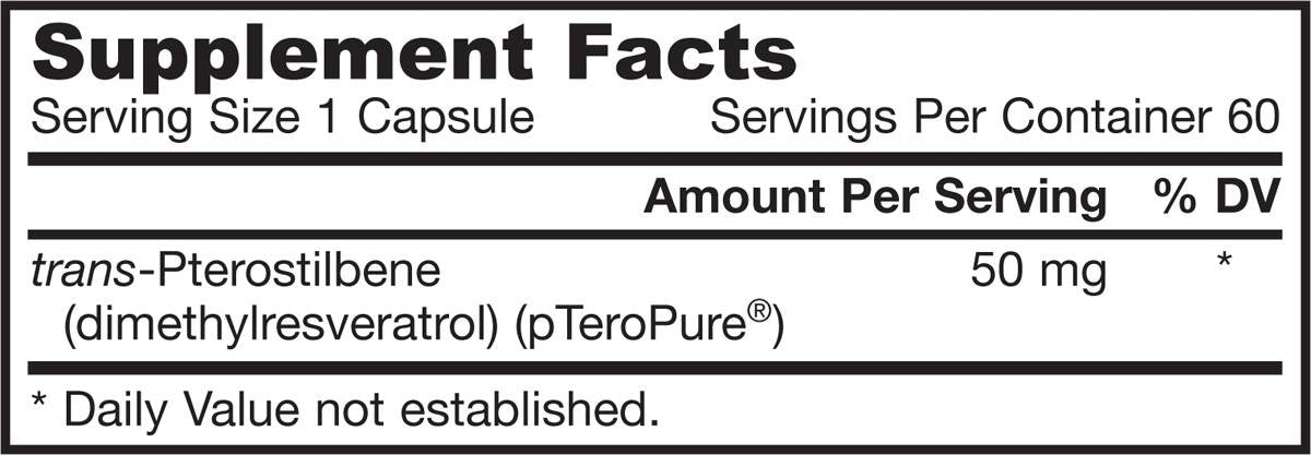 Pterostilbene 50 mg - 60 капсули