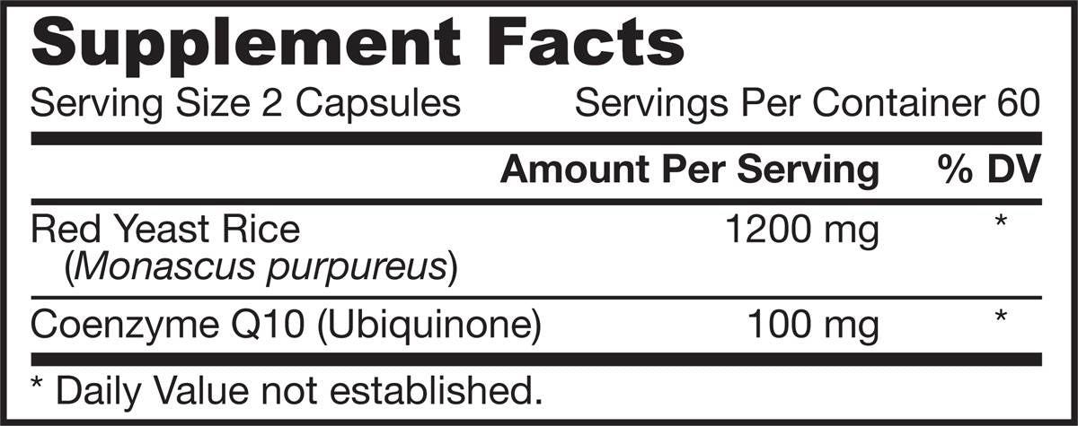 Red Yeast Rice + CoQ10 600 mg - 120 капсули