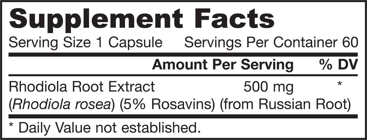 Rhodiola Rosea 500 mg 60 capsule