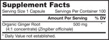 Ghimbir 4:1 Concentrat 500 mg 100 capsule