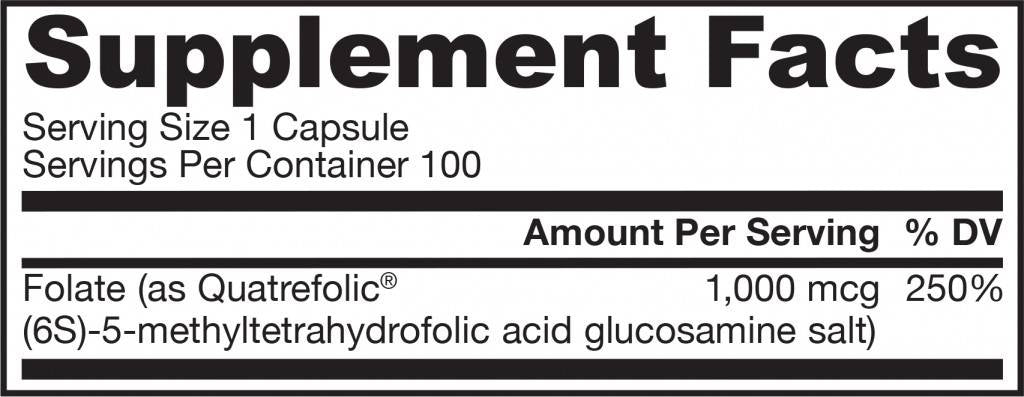 Folat de metil 1000 mcg - 100 capsule