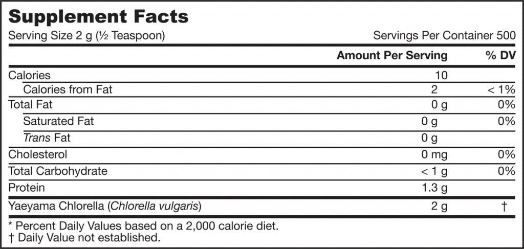 Yaeyama Chlorella Pudră 1000 de grame