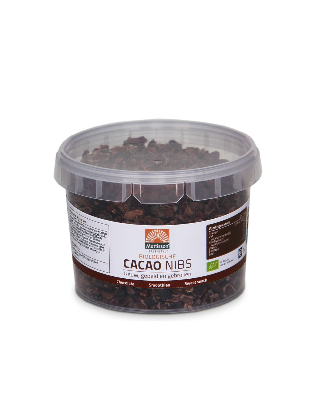 boabe de cacao BIO (crude, decojite si maruntite) x 150 g