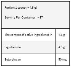 LevroSHIELD / Glutamine + Beta-Glucan - 300 грама