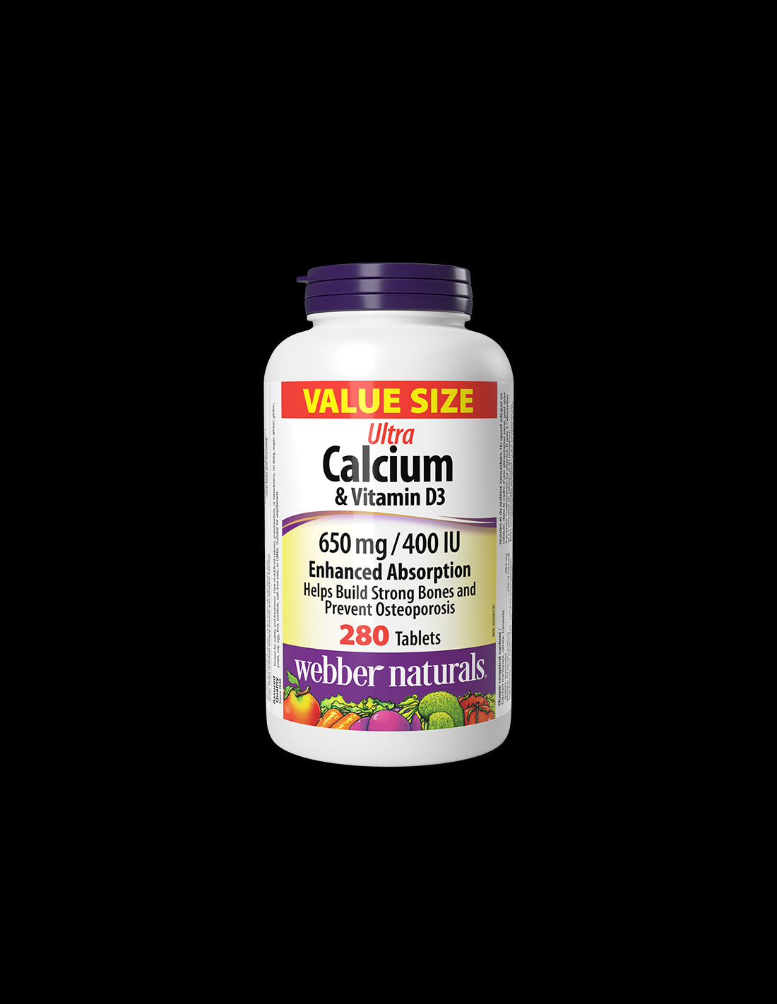 Sistem osos - Ultra Calcium 650 mg + Vitamina D3 400 UI, 280 comprimate