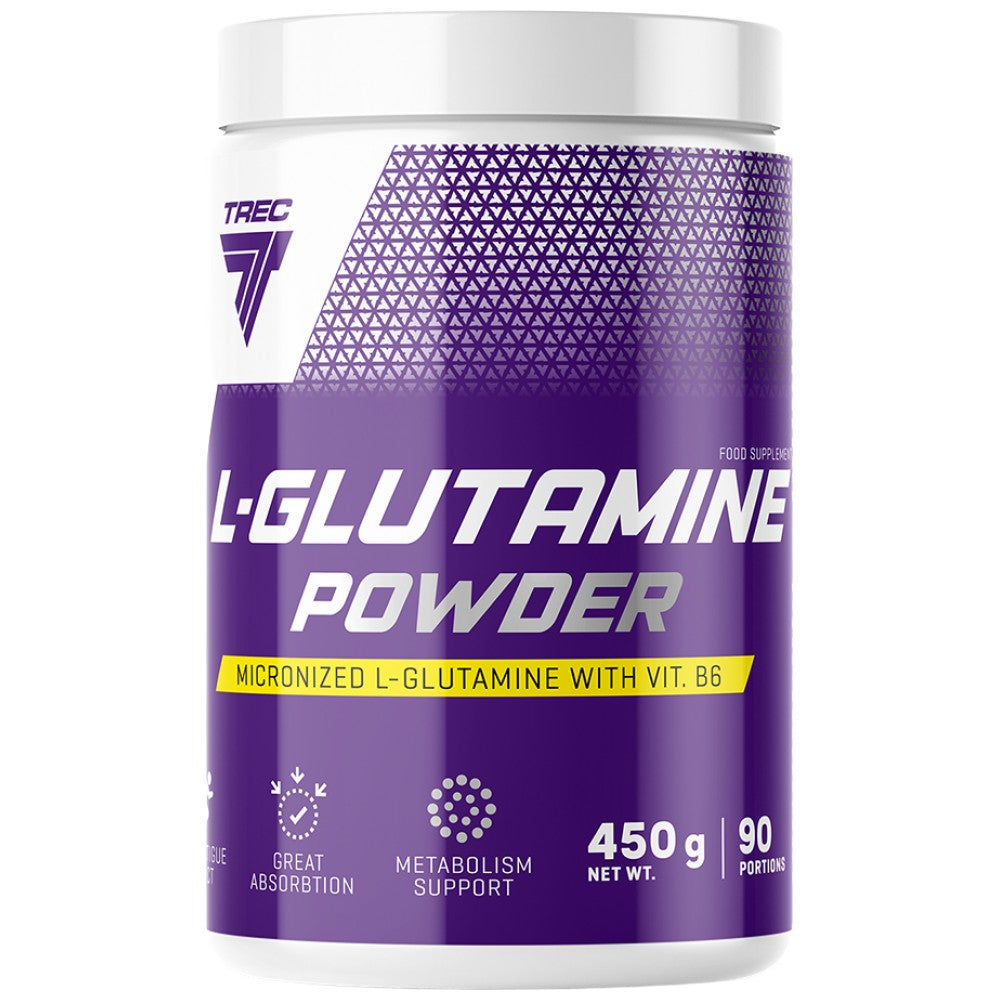 L-Glutamine Powder | Micronized Glutamine with Vit. B6 - 450 грама