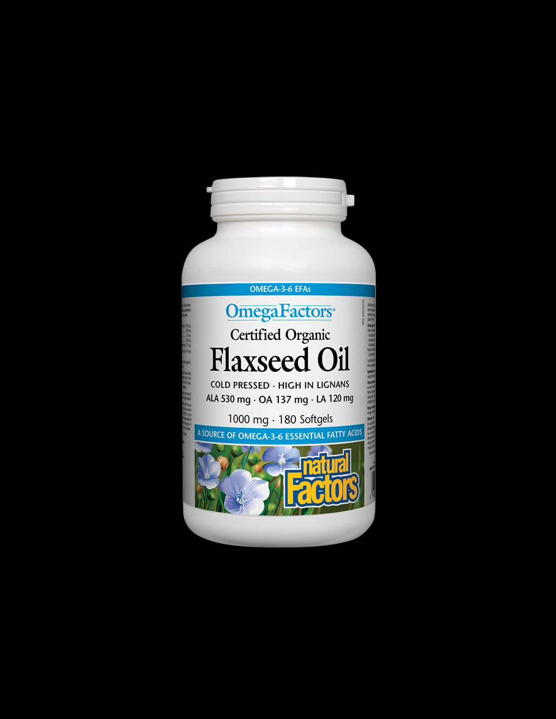 Certified Organic Flaxseed Oil - 180 Гел капсули