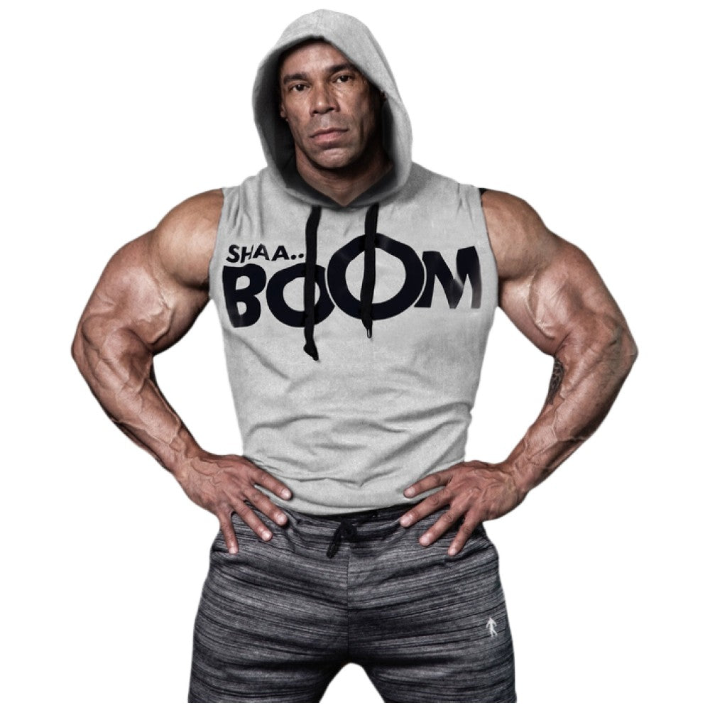 Мъжки суичър без ръкави / LM Hoodie Sleeveless Shaa Boom - Grey