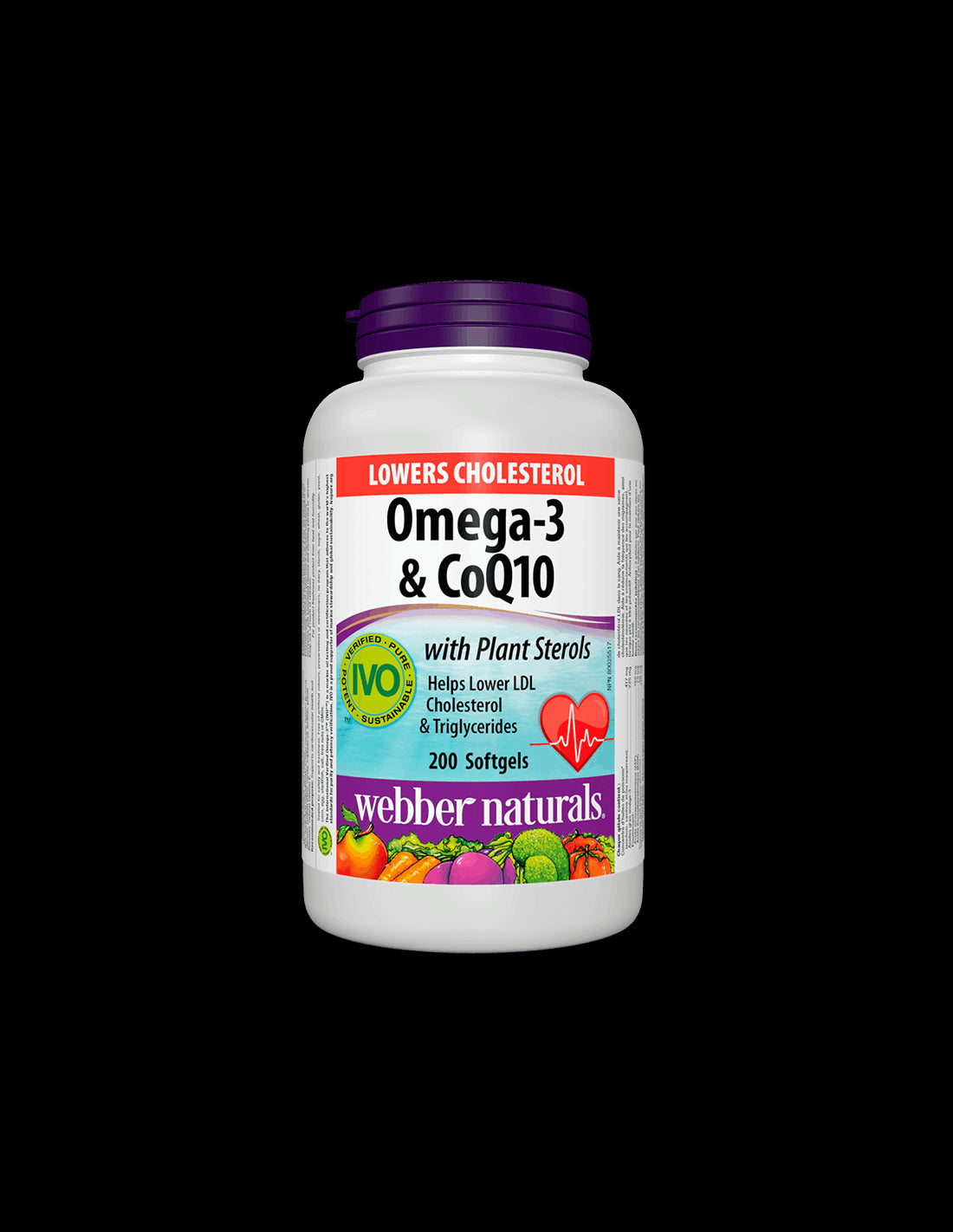 Lowers Cholesterol Omega-3 & CoQ10+Plant Sterols/ Омега-3 с Коензим Q10 и Фитостероли х 200 софтгел капсули