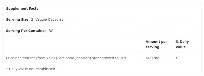 Fucoidan Extract 70% - 60 капсули