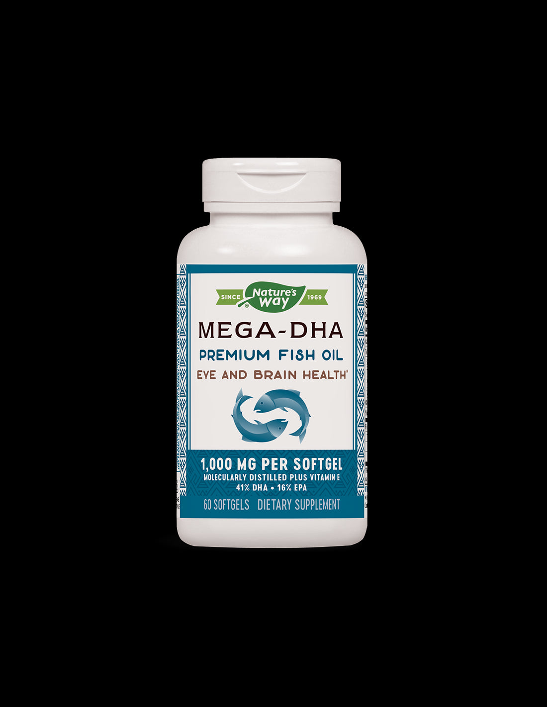 Mega-DHA Fish Oil 1000 mg - 60 κάψουλες