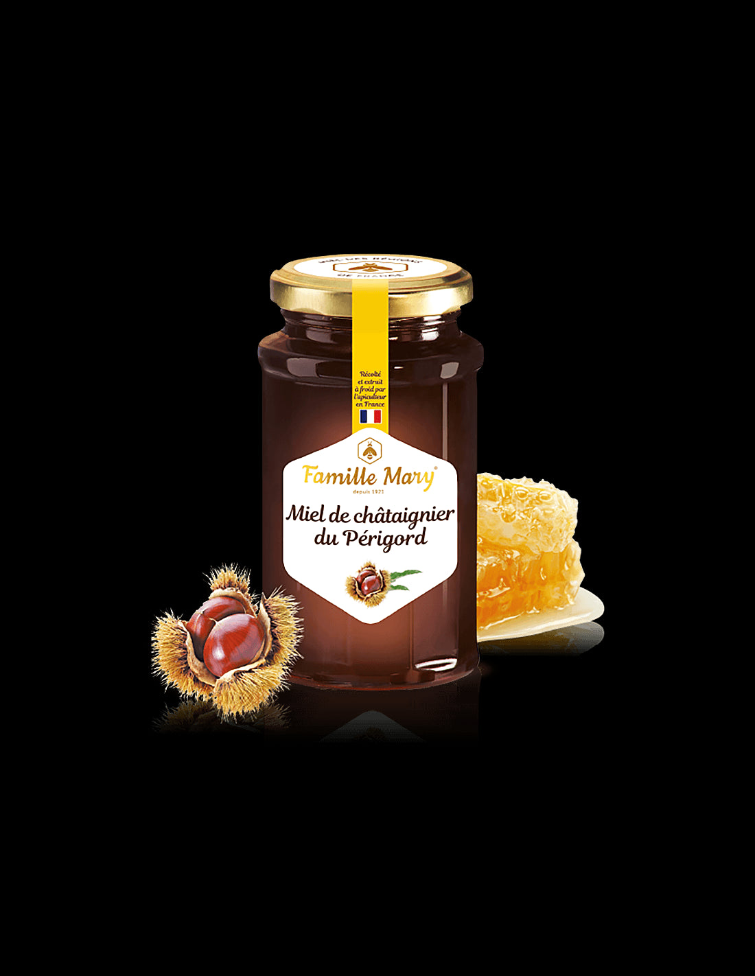 Miel de châtaignier du Périgord/ miere franțuzească de castan (comestibile) din Dordogne, 360 g Famille Mary