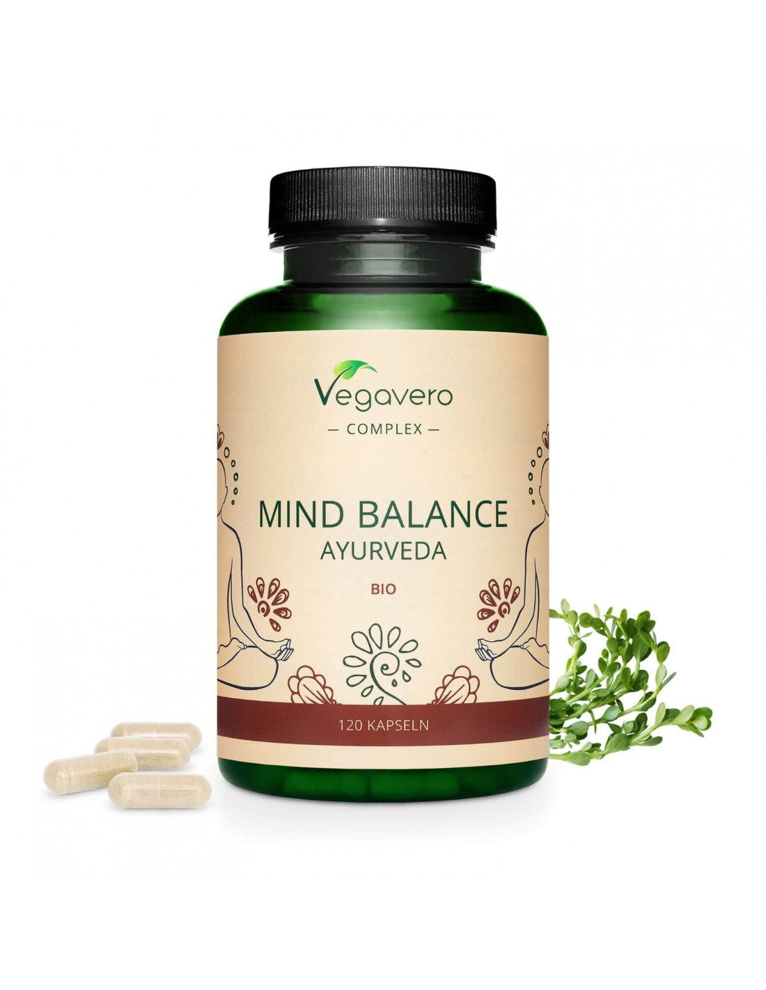 Mind Balance Ayurveda Bio, 120 капсули, 100% Vegan Vegavero